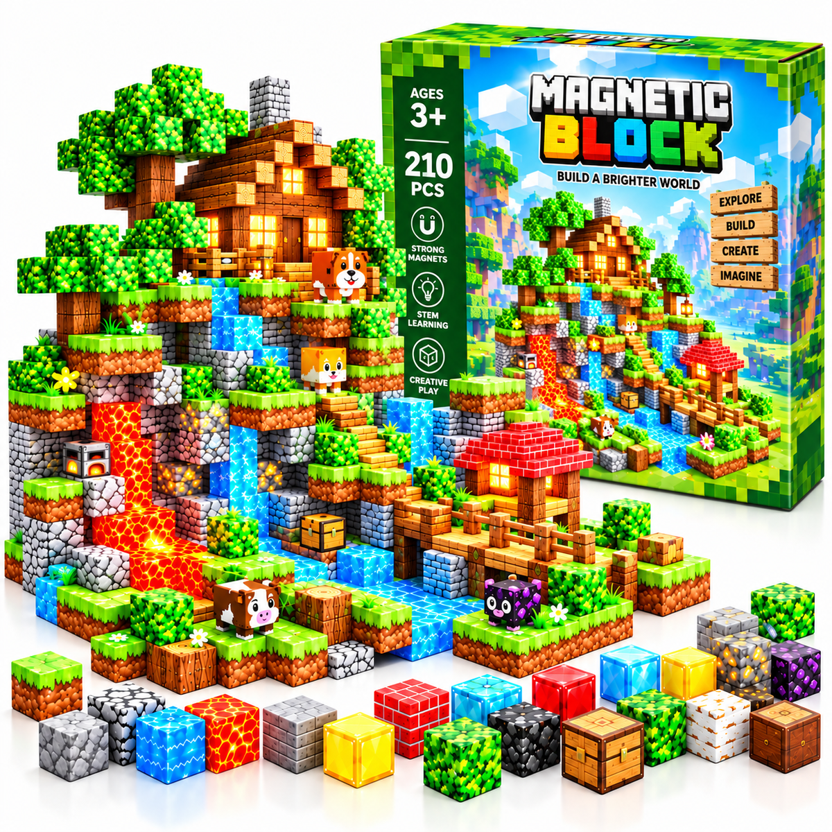 BUBLO WORLD™ - Magnetyczne Klocki 3D